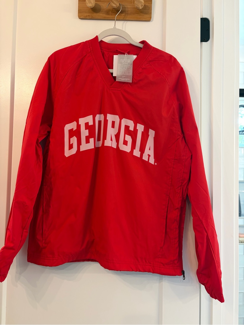 Georgia Red Varsity Pullover Jacket